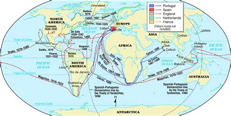 In 1494, the Treaty of Tordesillas was signed between Spain and ...