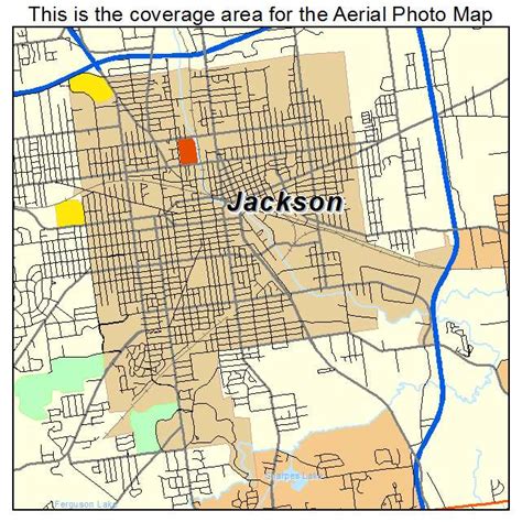 Aerial Photography Map of Jackson, MI Michigan