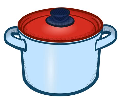 cooking pot - coloured - Openclipart