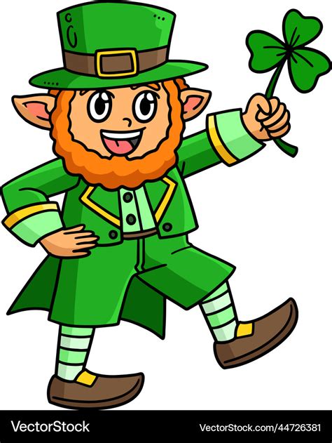 Saint patricks day leprechaun shamrock clipart Vector Image