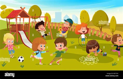 School Playground Stock Vector Images - Alamy