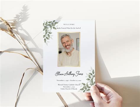 Catholic Funeral Program Template Catholic Mass Service - Etsy Canada