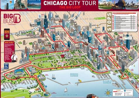 Printable Chicago Tourist Map - Printable Word Searches