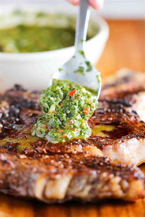 Cowboy Ribeye Steak with Chimichurri Sauce | How To Feed A Loon