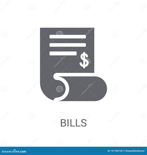 Bills Icon. Trendy Bills Logo Concept on White Background from E Stock ...