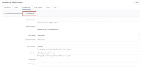 eMAG - automatically list new products - Help Center | BaseLinker.com