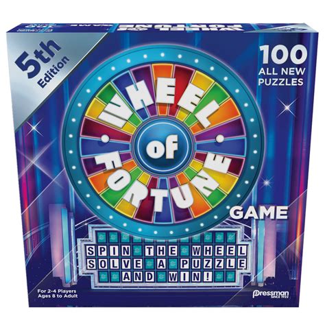 Pressman Wheel Of Fortune Game: 5Th Edition - Spin The Wheel, Solve A ...