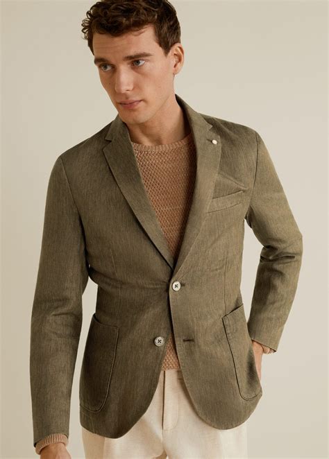 Slim-fit unstructured linen blazer - Men | Mango Man USA