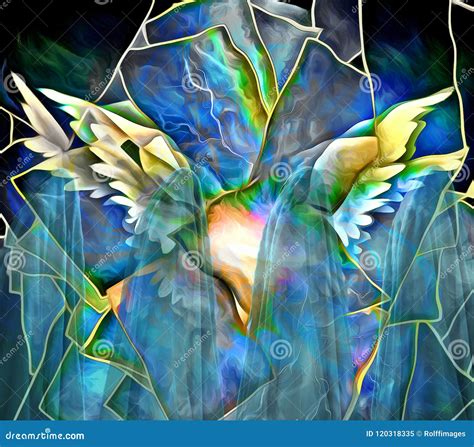 Wings stock illustration. Illustration of gothic, blue - 120318335