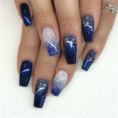 Navy Blue Nails Design