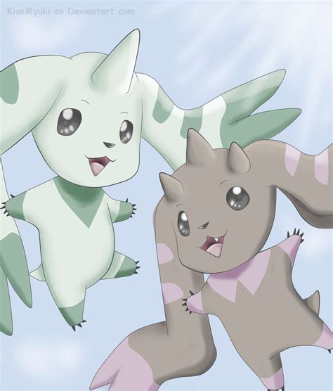 Lopmon and Terriermon by KisaMyuki on DeviantArt