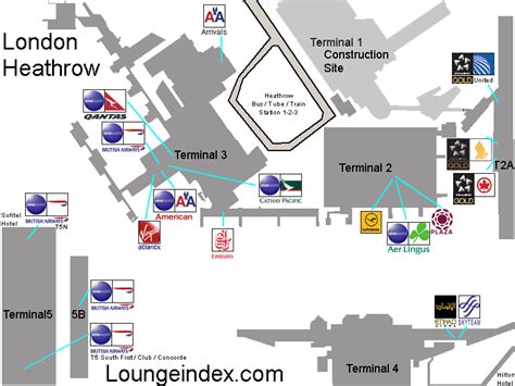 LHR: London Heathrow Airport - Terminal map, airport guide, lounges ...