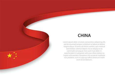 Wave flag of China with copyspace background 25356129 Vector Art at ...