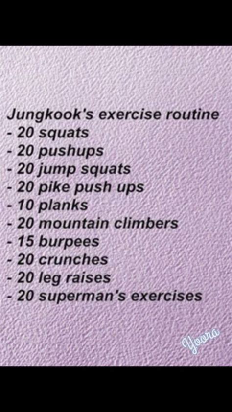 BTS Jungkook's workout routine | Thuisfitness, Workout, Jungkook