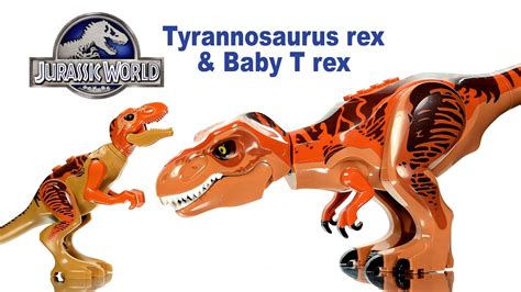 Jurassic World Tyrannosaurus Rex & Baby T-rex LEGO KnockOff Big Figures ...