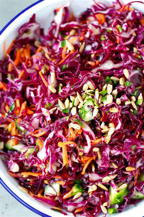 Easy Purple Cabbage Salad - Cooking LSL