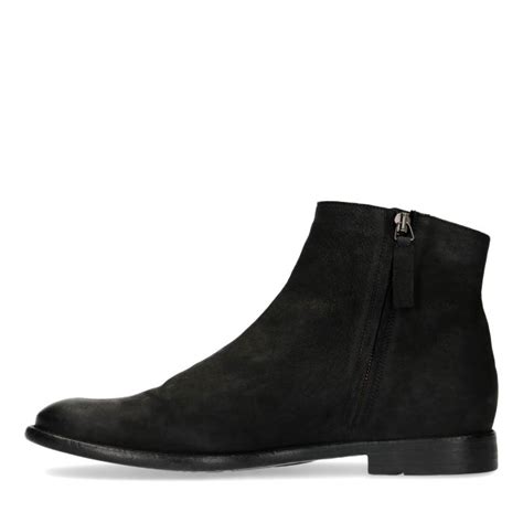 Zwarte lage boots van nubuck - Herenschoenen – SACHA | Herenschoenen ...