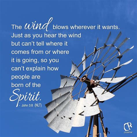 The wind blows wherever it wants. Just as you can hear the wind but can ...