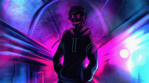 Cool Anonymous Neon Boy Wallpaper, HD Artist 4K Wallpapers, Images and ...