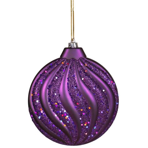 round christmas ball ornaments | Home 6 inch Matte-Glitter Flat ...