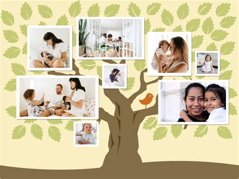 Tree Leaves Family Tree Collage | Family Tree Template