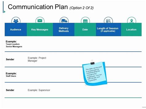 Communication Plan Template Ppt