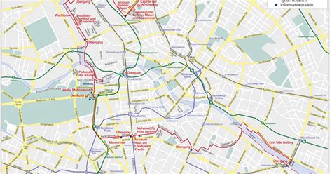 Map of Berlin wall location