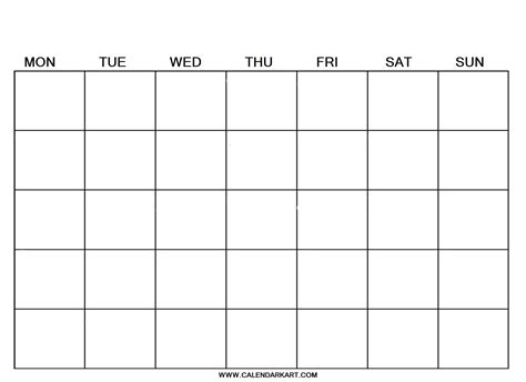 10 Free Printable Blank Calendar Templates {Fillable PDF ...