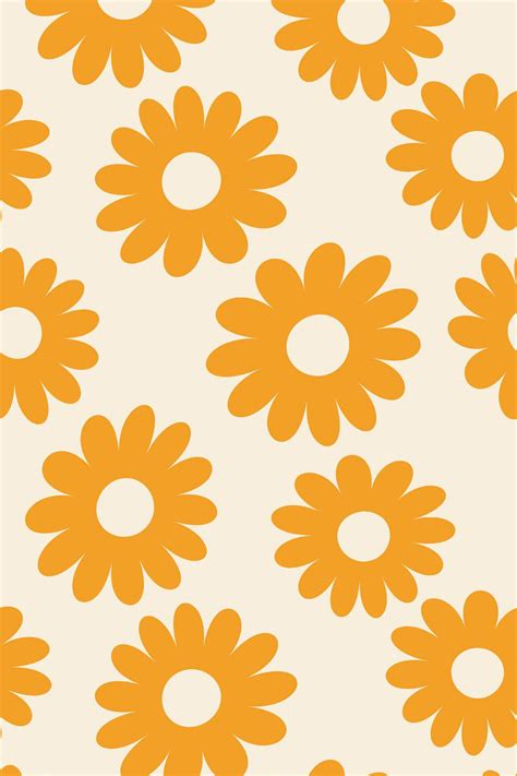 Retro floral Wallpaper - Peel and Stick or Non-Pasted