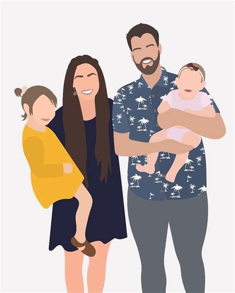 Cutest family portrait in the minimalist style.🖤 What's your favorite ...