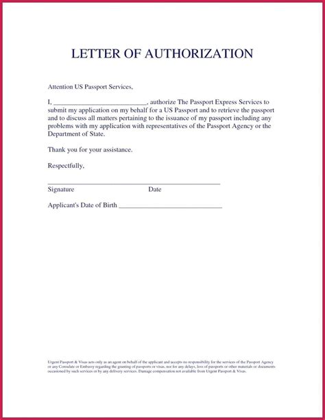 Sample Authorization Letter To Receive Documents