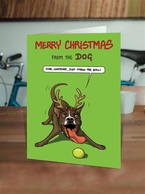 Funny Christmas Card From the Dog Dog Xmas Cards for Him Her - Etsy