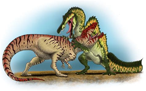 Spinosaurus vs Carcharodontosaurus by Aesirr on DeviantArt