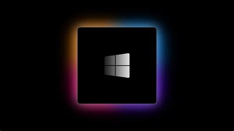 Windows logo Wallpaper 4K, M1 Chip, Black background