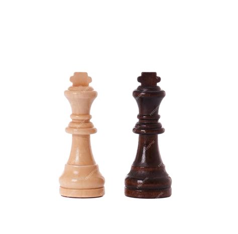 Premium Photo | Black and white chess pieces isolated on a white background