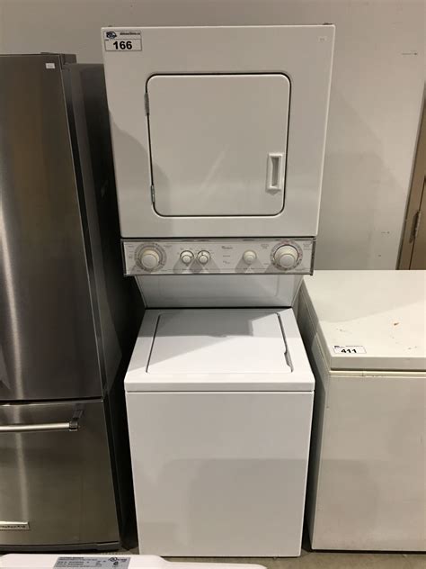 WHIRLPOOL HEAVY DUTY WHITE STACKER APARTMENT SIZED WASHER & DRYER SET ...