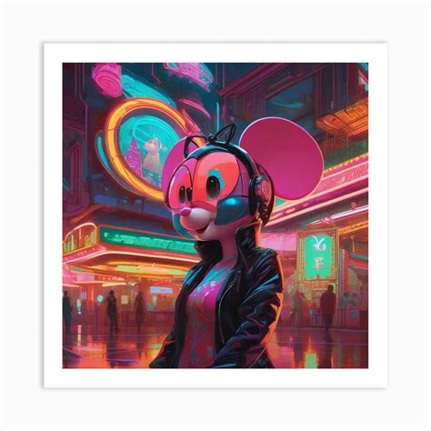 Neon Mouse 6 Art Print by CrazyBtchets - Fy