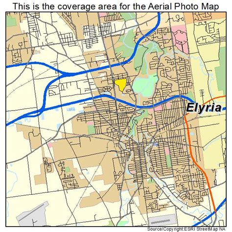 Aerial Photography Map of Elyria, OH Ohio