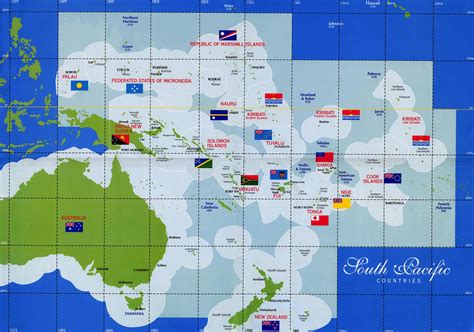 South Pacific (Fiji and more) | Pacific map, Map, Geography map