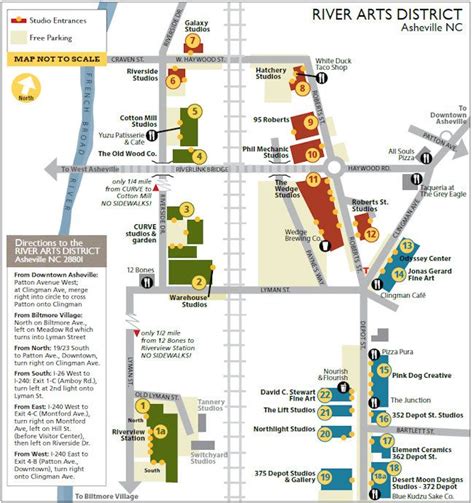 River Arts District Map | Asheville nc | Pinterest