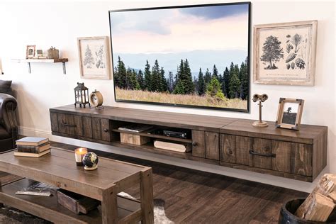 rustic wood tv stand