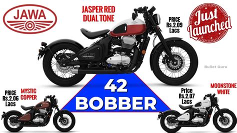 Jawa 42 Bobber Launched in 3 Colours, Features, & Price Details - YouTube