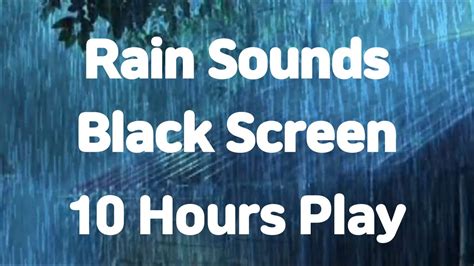 White Noise 10 Hours Black Screen Rain Sounds - YouTube