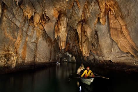 Boatman at "Cathedral Cave," Palawan Underground River © City of Puerto ...