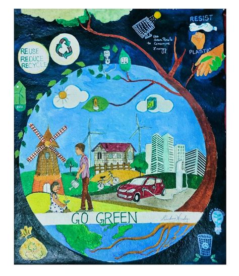 Go green poster design.