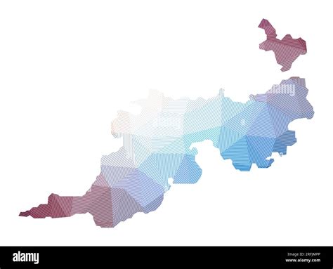 Map of Guana Island. Low poly illustration of the island. Geometric ...