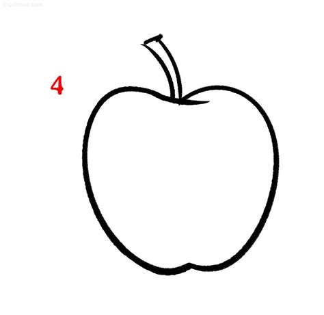 Apple Drawing » How to draw an Apple Step by Step