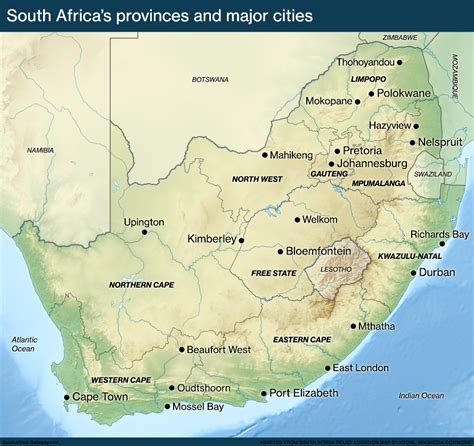 South Africa City Map