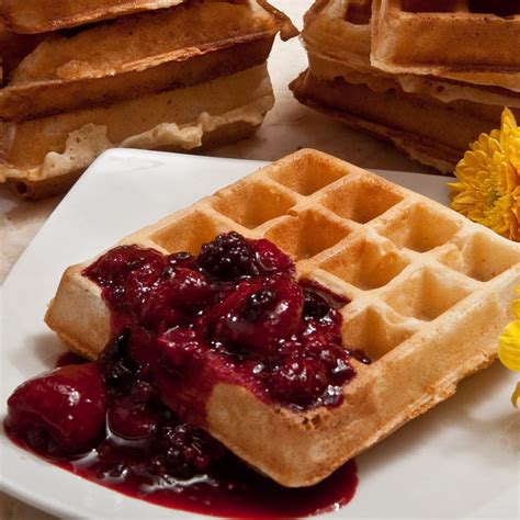 Belgian Waffles with Berry Compote - Pastries Like a Pro