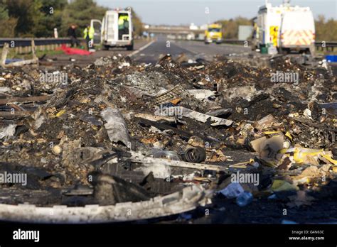 M5 motorway crash Stock Photo - Alamy